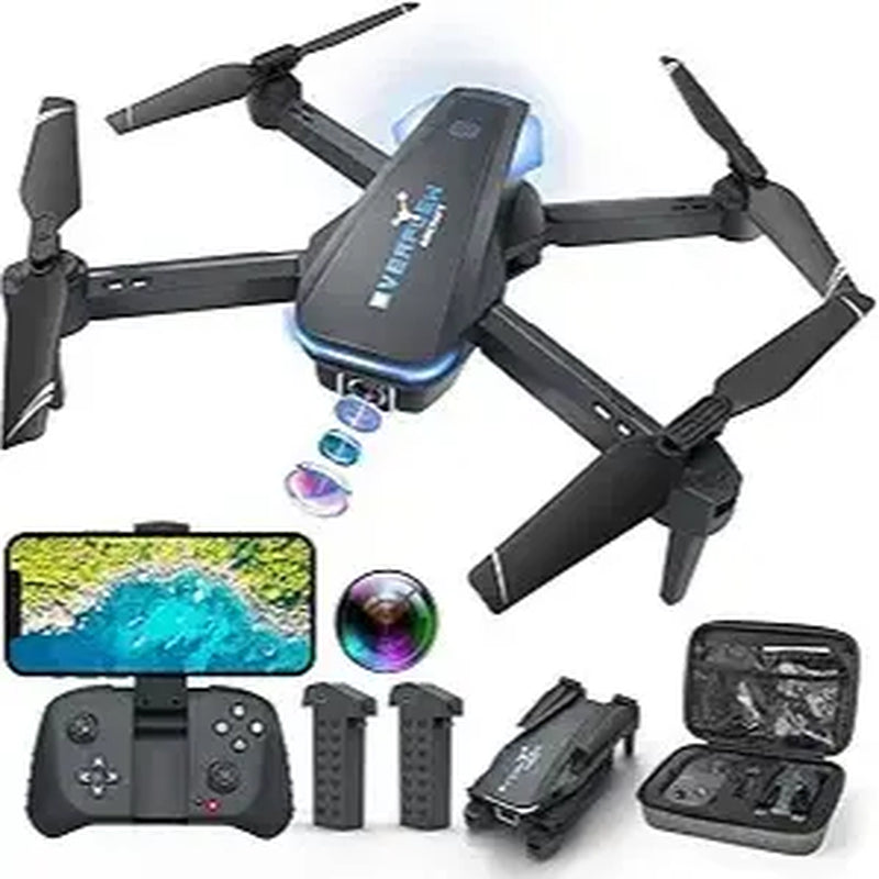 Drone with Camera-1080P HD FPV, Foldable Remote Control Quadcopter with Voice Control, Remote Control Toys for Adult Gifts, Altitude Hold, One Key Take Off,3D Flip