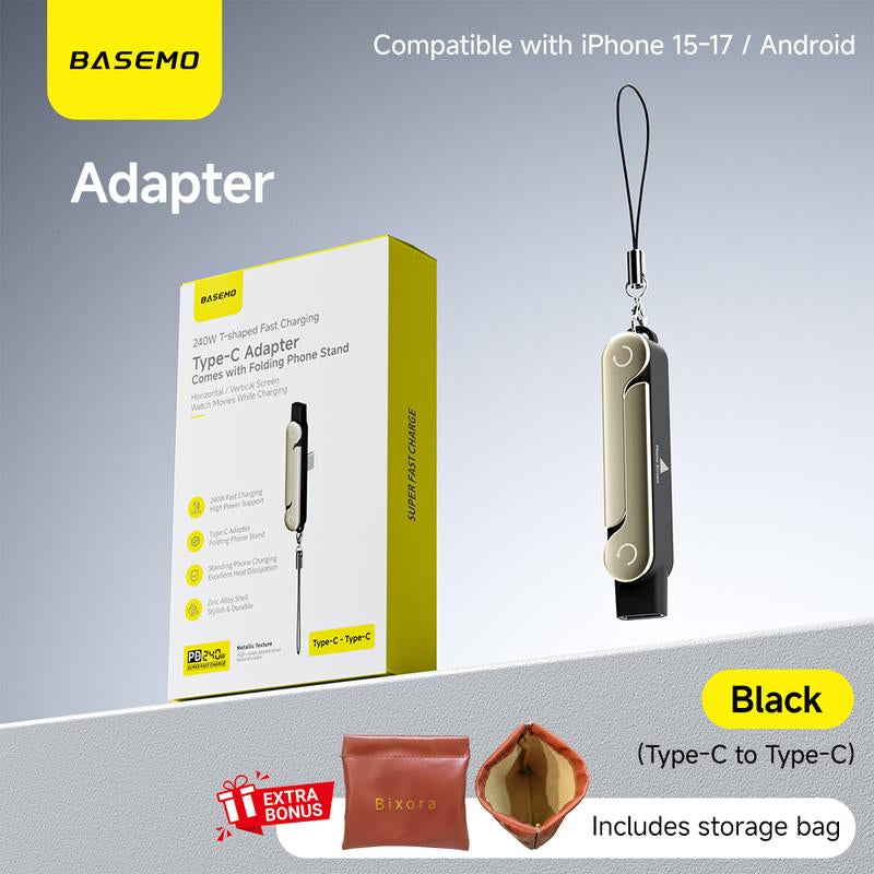 240W Super Fast Charging Silicone Data Cord | Detachable Phone Stand (Landscape/Portrait) | for TV Shows, Short Videos, Mobile Gaming, Sports Matches, Video Calls, Meetings | Fits Iphone Samsung Huawei | Indoor & Outdoor Use Charger Portable Chargers