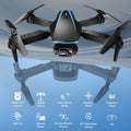 2025 Mini Drone Aerial with Camera - Drones for Kids Adults, 1080P HD Foldable Professional Drone with Stable Hover, Trajectory Flight, Gravity Control, 90° Adjustable Lens, One Key Take Off/Land, 3D Flip