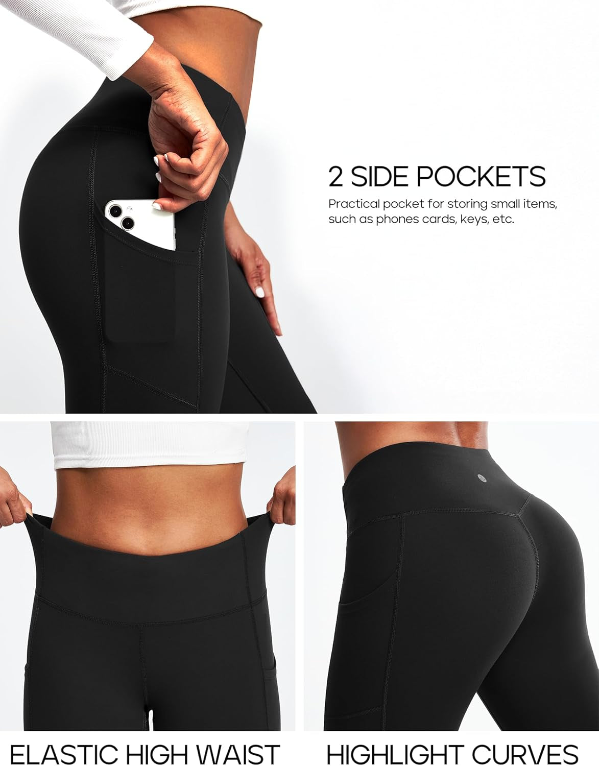 Fleece Lined Leggings with Pockets for Women Thermal Leggings Warm Leggings Women Winter High Waisted Yoga Pants