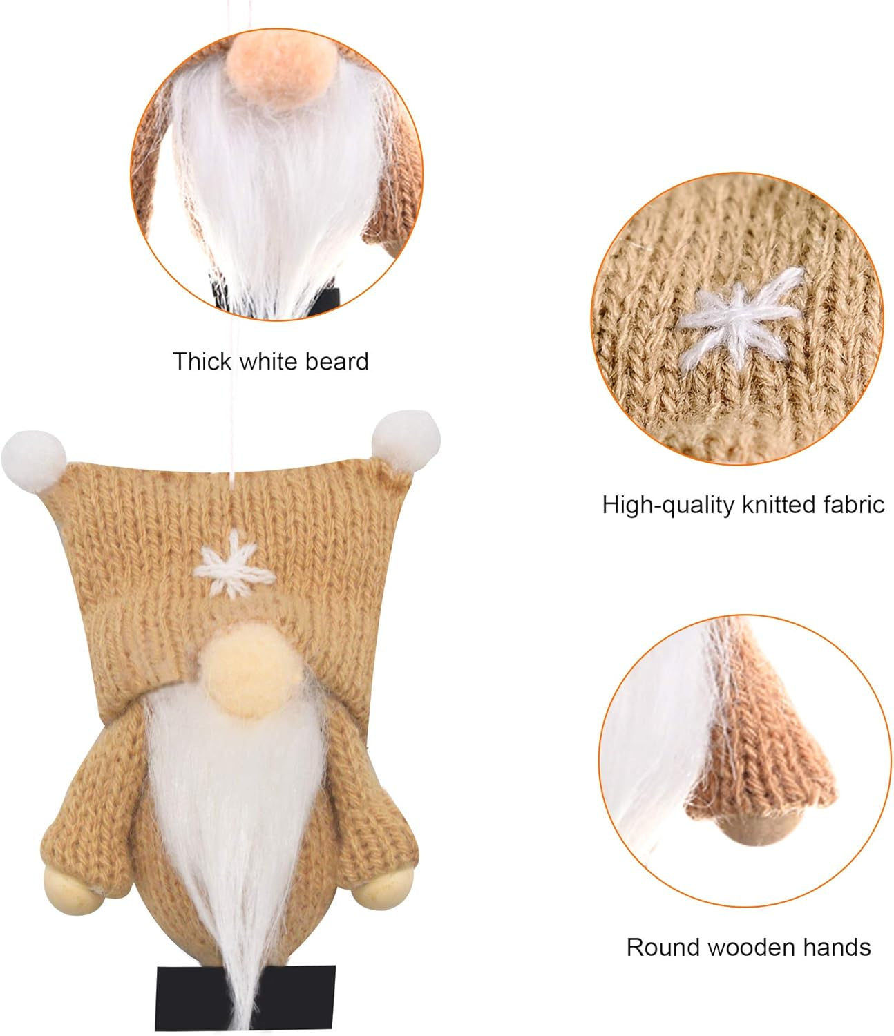 Christmas Decorations, Christmas Decor, Gnome Christmas Decorations Set of 5, Hanging Gnome for Christmas Tree Decorations, Christmas Decorations Indoor