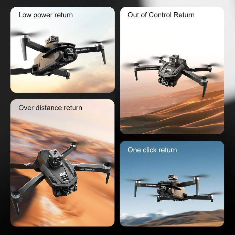 4.5" Screen GPS Return Dual Cameras Foldable Design 2 Batteries Brushless Motor Stable Flight Modern Design
