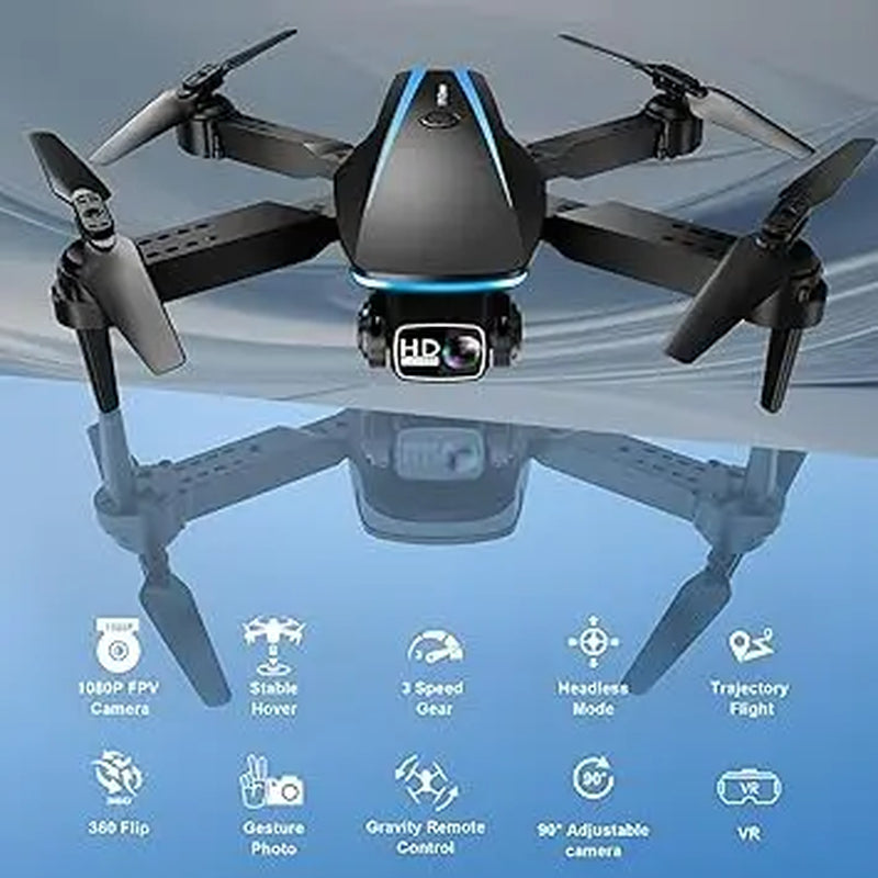 1080P HD Camera Drone for Beginners (Kids/Adults) - Foldable Mini Design, Stable Hover, Trajectory Flight, 90° Lens, 3D Flip, One Key Start - Gift Idea!