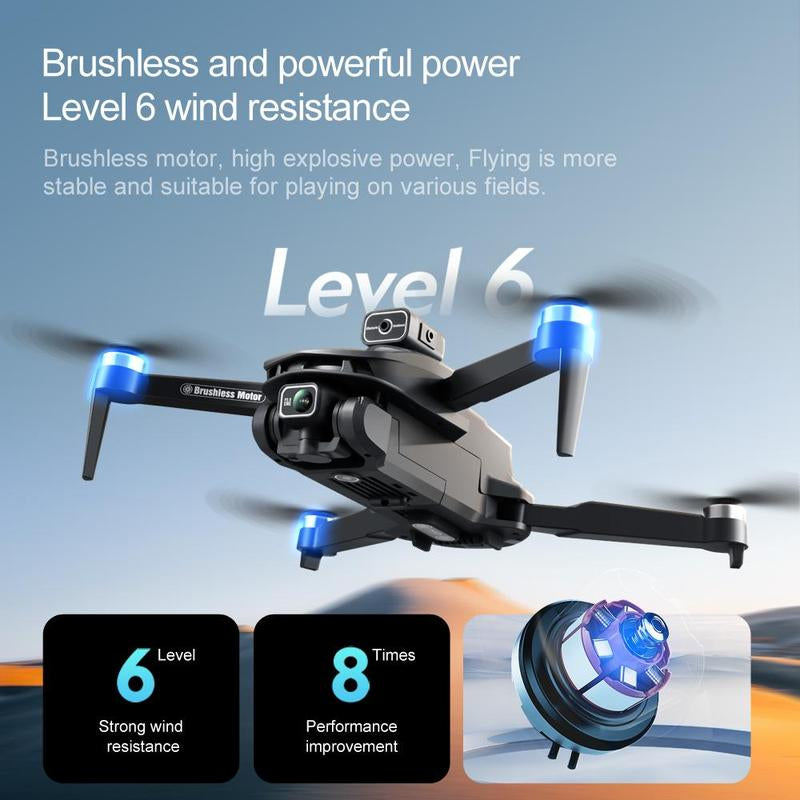 4.5" Screen GPS Return Dual Cameras Foldable Design 2 Batteries Brushless Motor Stable Flight Modern Design