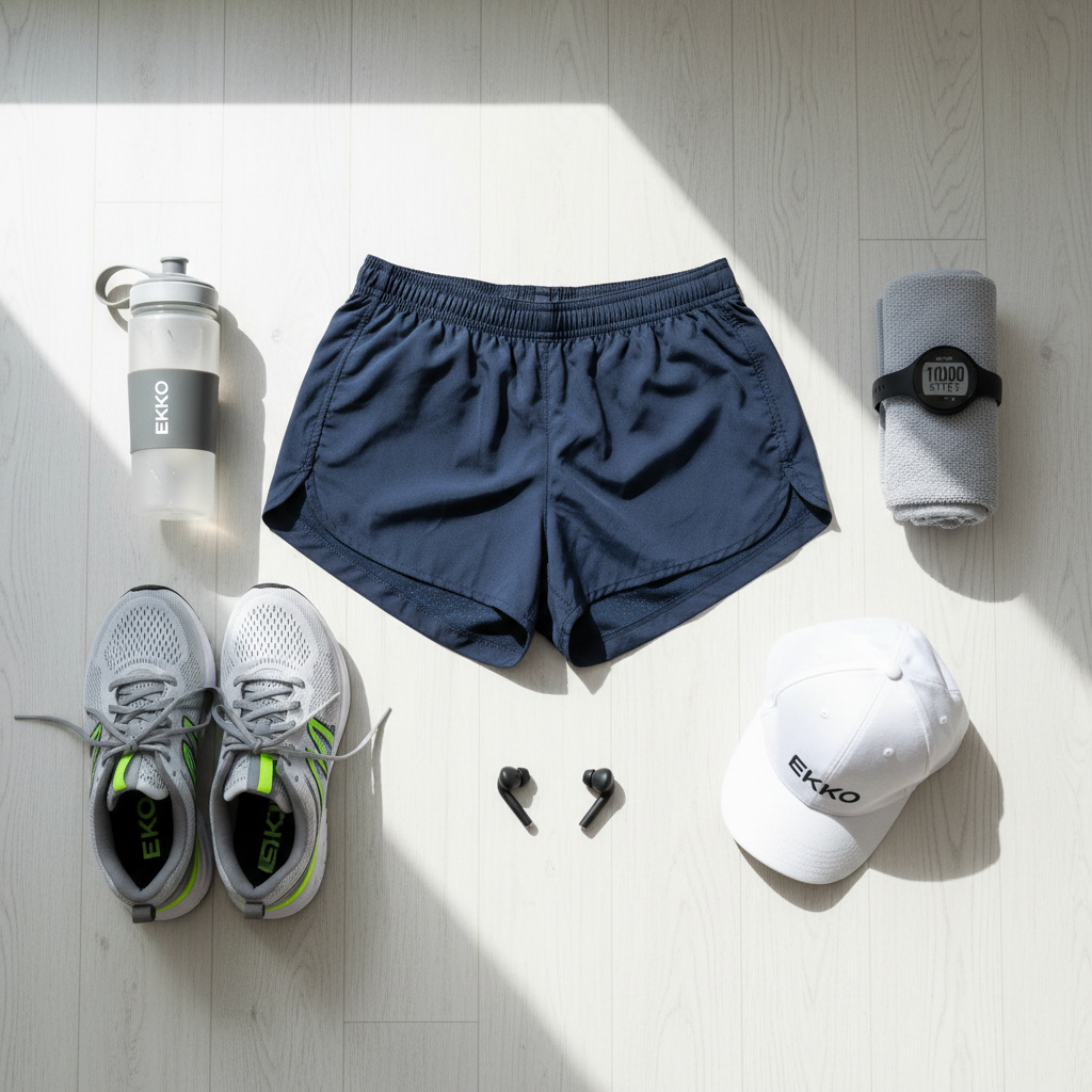 EKKO Lined Nylon Running Shorts 5" Inseam